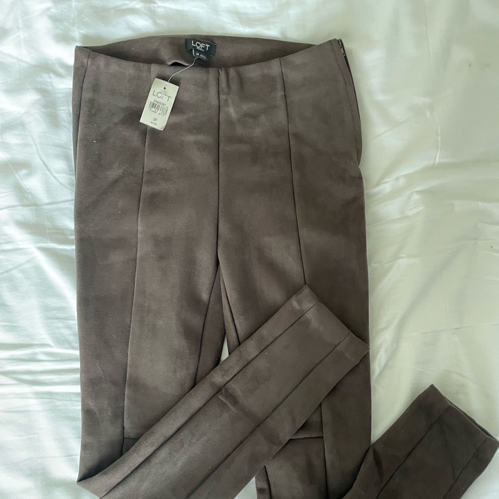 LOFT NWT Faux Suede Leggings Size 0P Petite